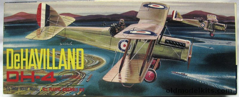 Aurora 1/48 DeHavilland DH-4 (DH4), 112-98 plastic model kit